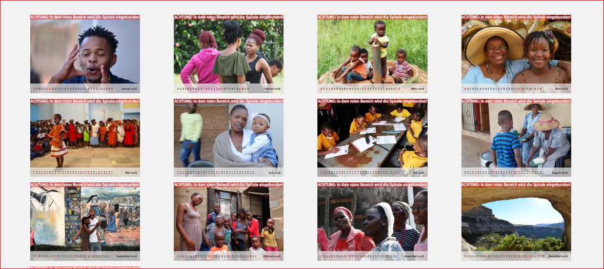 Imbongi - Voices for Africa Kalender 2018